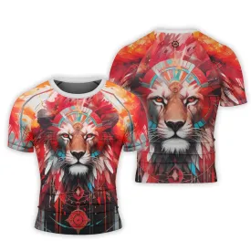 Lion Native Men's Short Sleeve Rash Guard