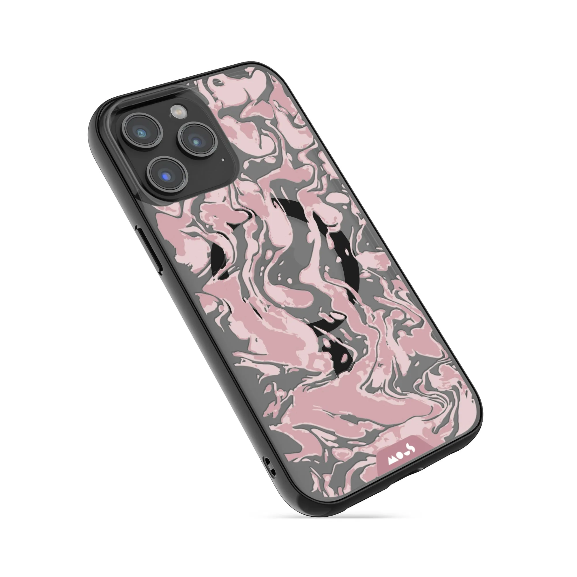 Marbled Dusky Pink MagSafe® Compatible Phone Case - Clarity 2.0