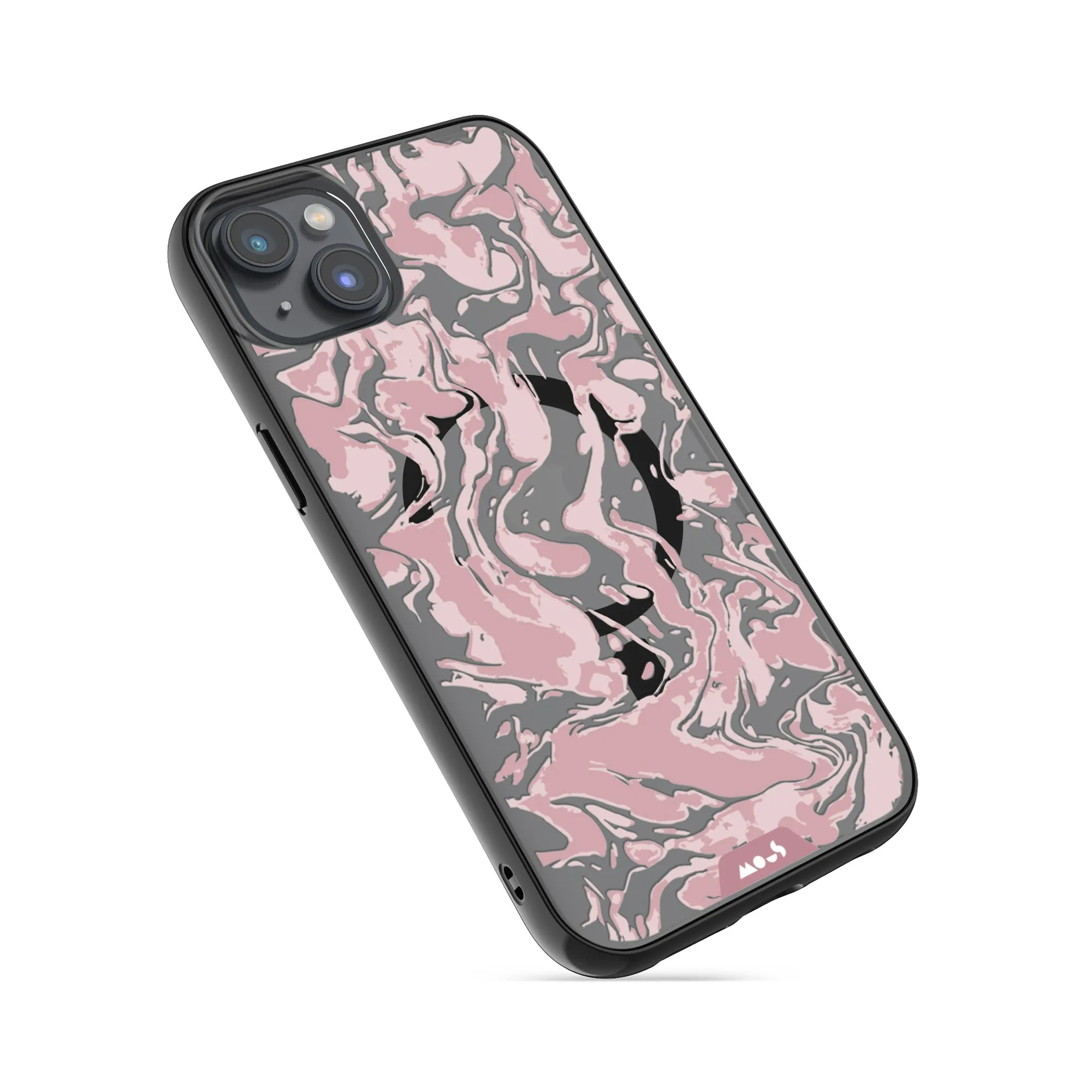 Marbled Dusky Pink MagSafe® Compatible Phone Case - Clarity 2.0