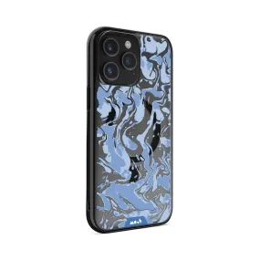 Marbled Sky Blue MagSafe® Compatible Phone Case - Clarity 2.0