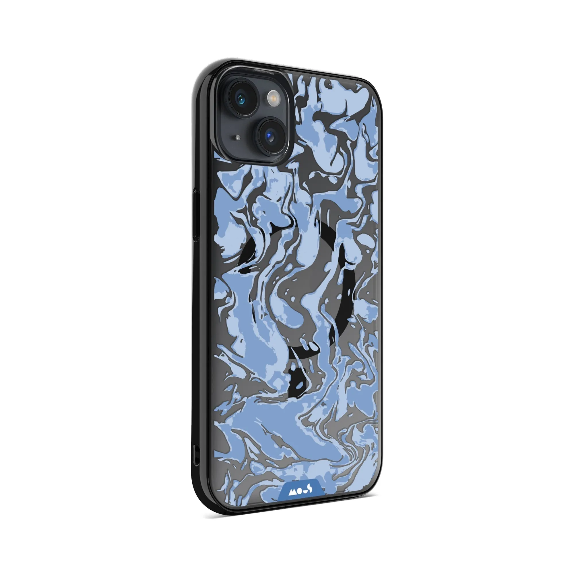 Marbled Sky Blue MagSafe® Compatible Phone Case - Clarity 2.0