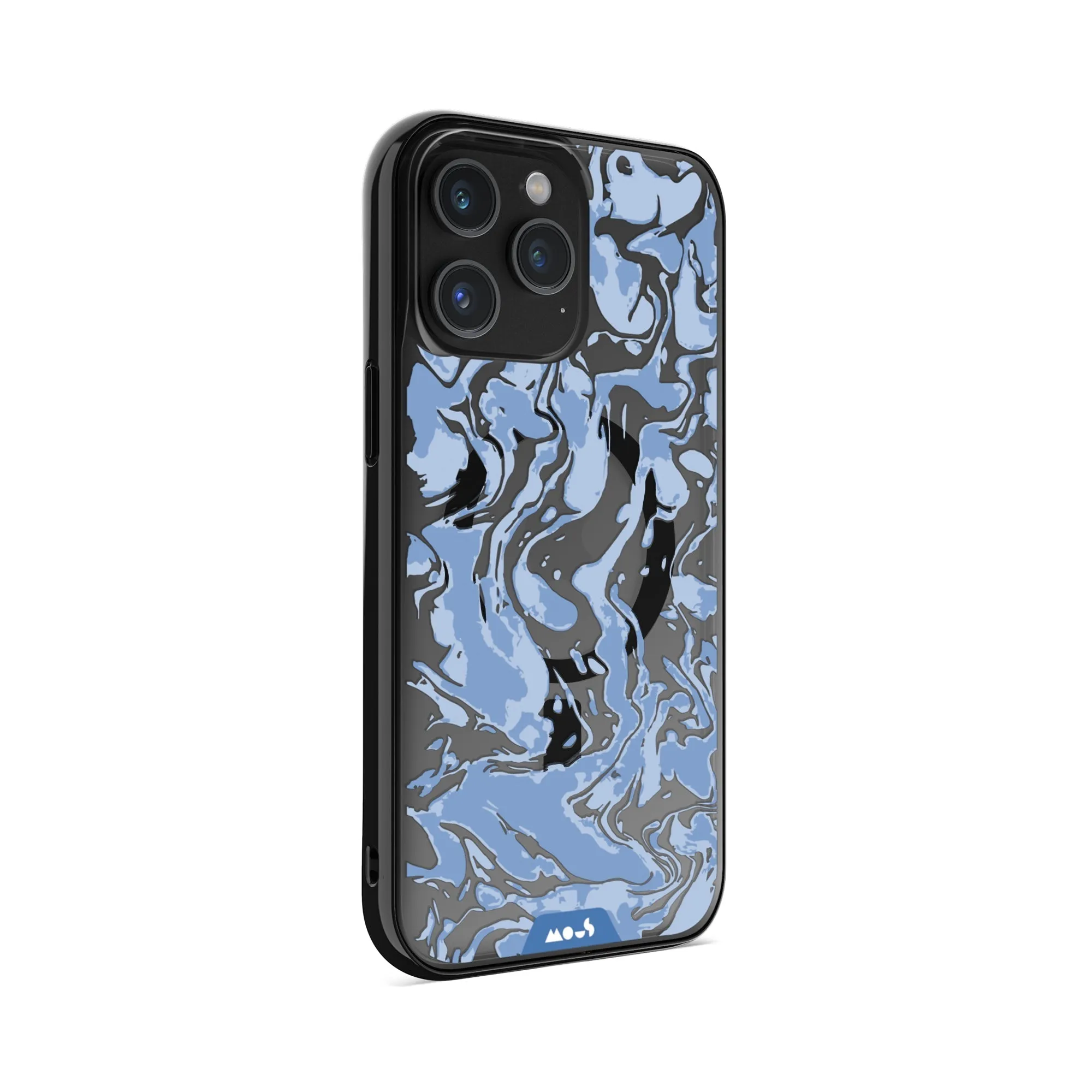 Marbled Sky Blue MagSafe® Compatible Phone Case - Clarity 2.0