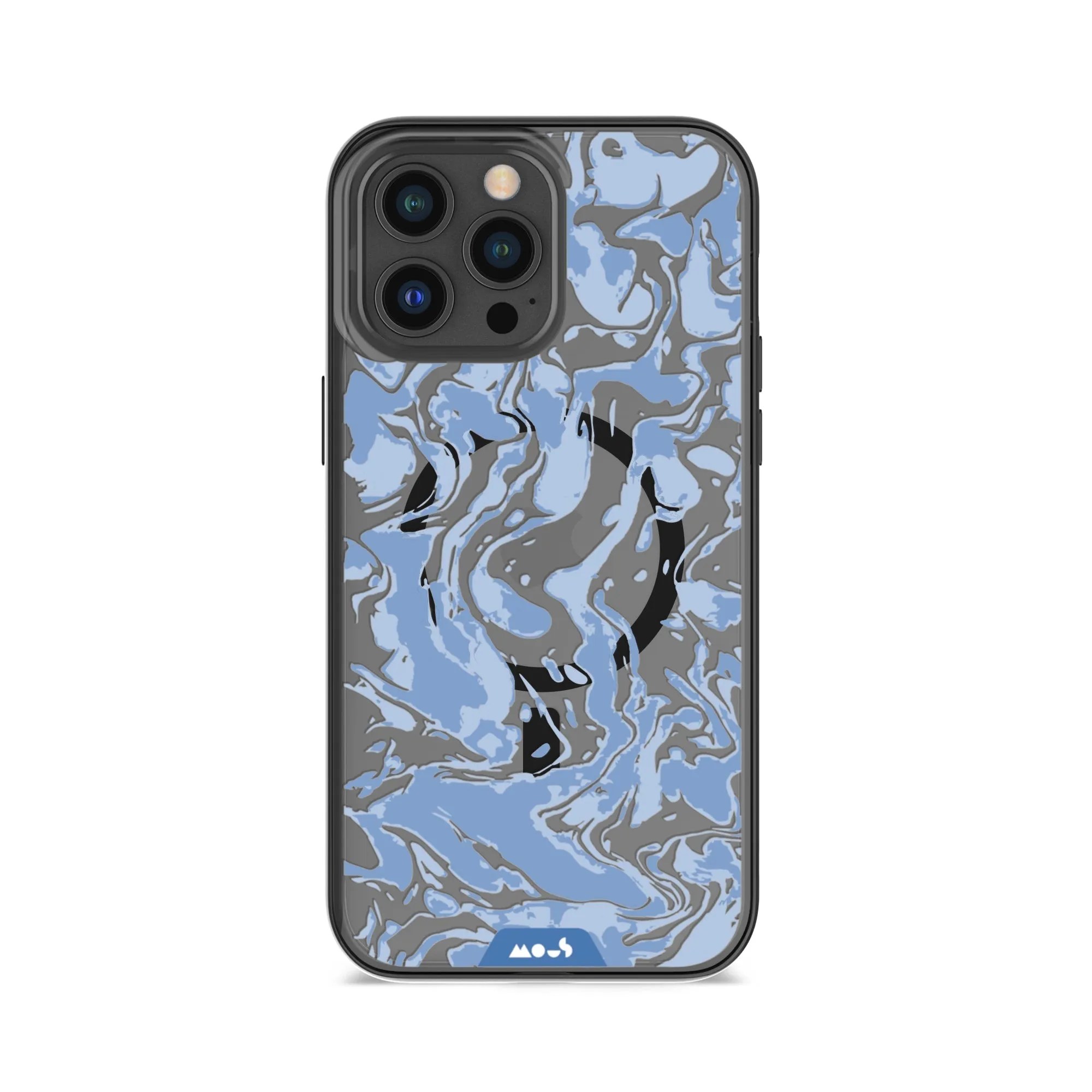 Marbled Sky Blue MagSafe® Compatible Phone Case - Clarity 2.0