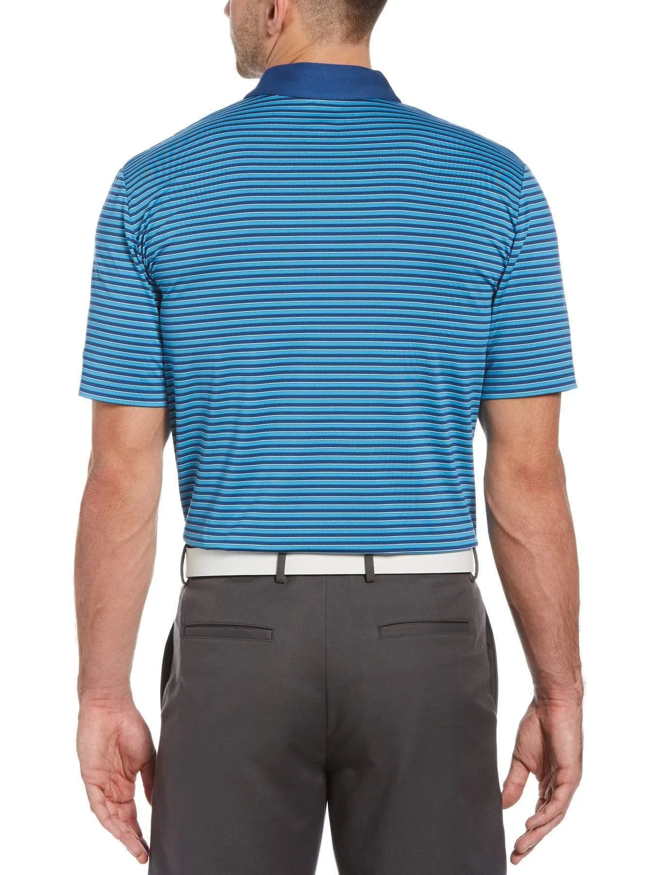 Mens 3-Color Stripe Polo
