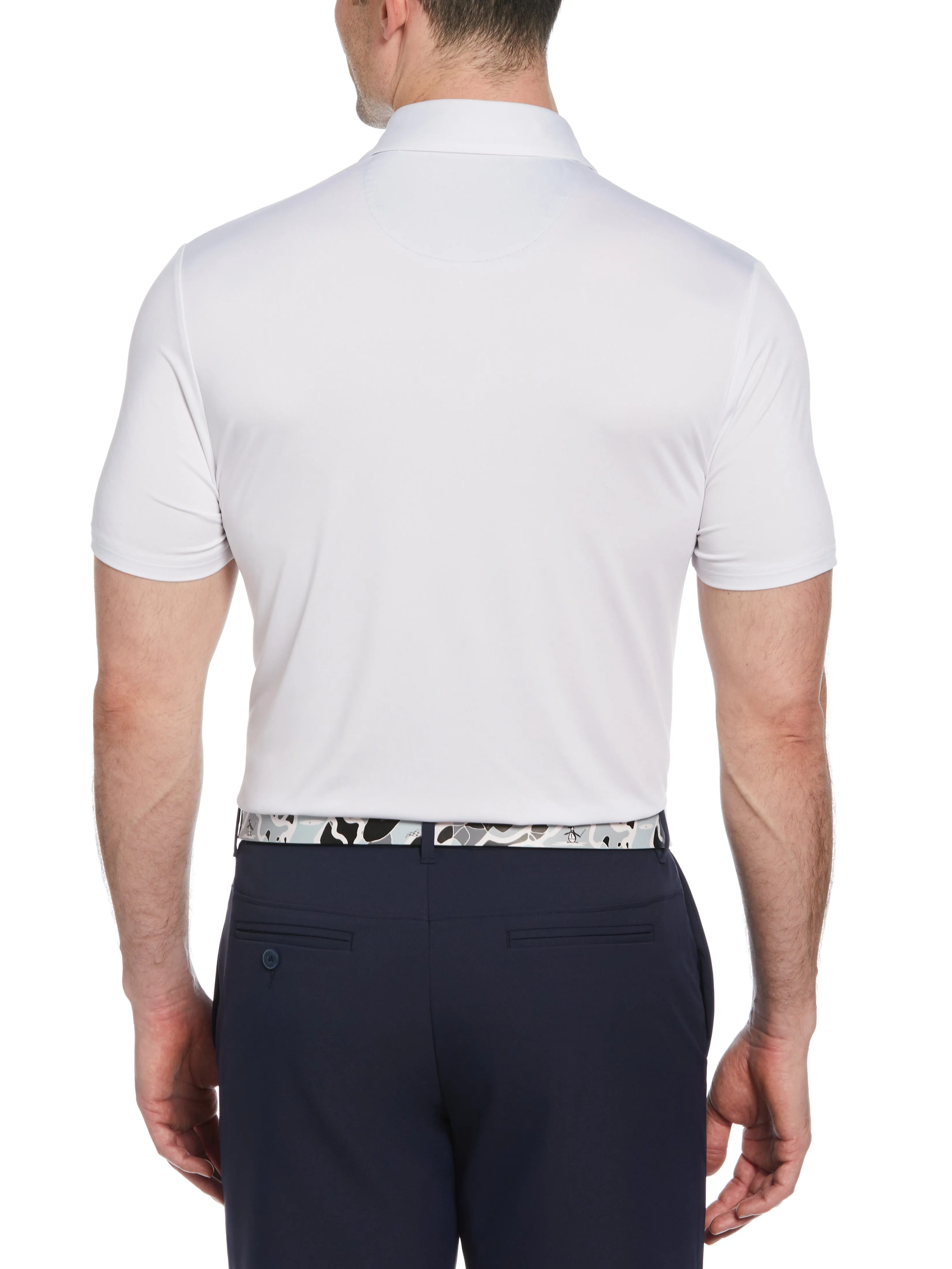 Men's Original Block Design Short Sleeve Golf Polo Shirt