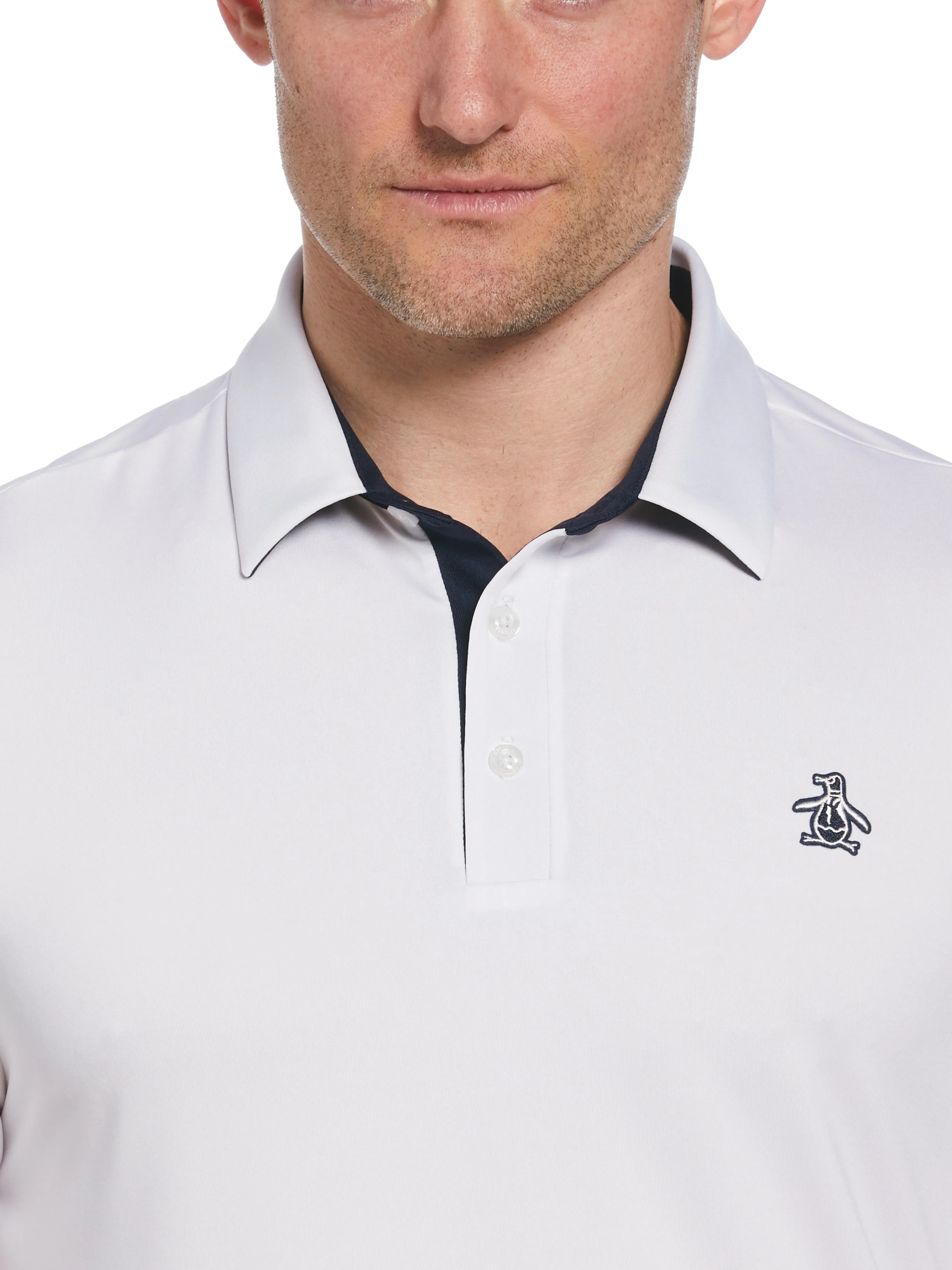 Men's Original Block Design Short Sleeve Golf Polo Shirt