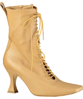 Miista London Brown Yana Leather Ankle Boots UK 8 EU 41 👠