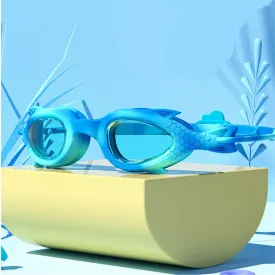 Mint & Blue Fishtail Designed Frame, Anti Fog UV Protection Leakproof Design Swim Goggles for Kids, 3 years - 8 years