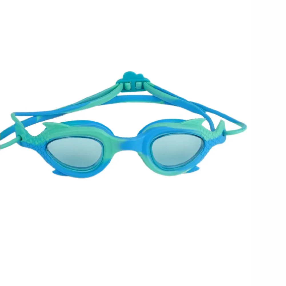 Mint & Blue Fishtail Designed Frame, Anti Fog UV Protection Leakproof Design Swim Goggles for Kids, 3 years - 8 years