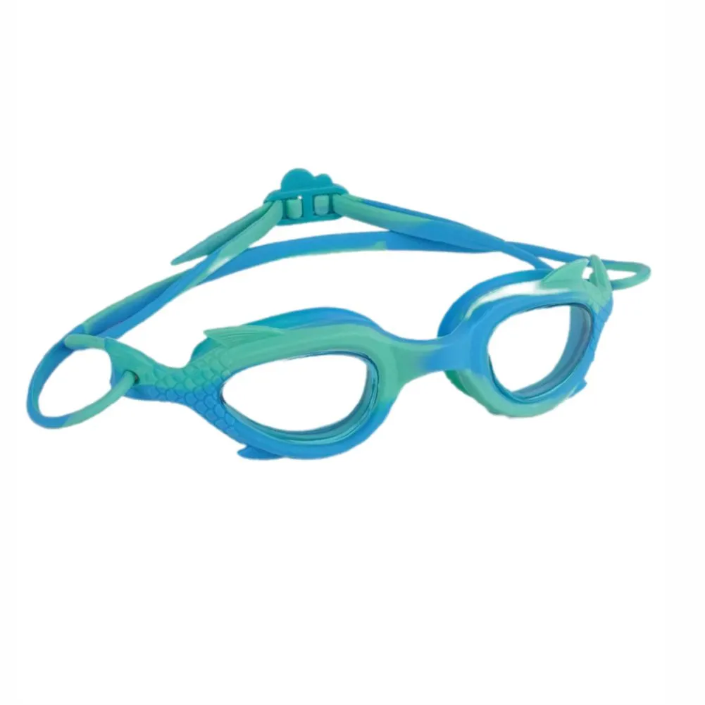Mint & Blue Fishtail Designed Frame, Anti Fog UV Protection Leakproof Design Swim Goggles for Kids, 3 years - 8 years