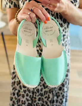 Mint Green Suede Avarcas