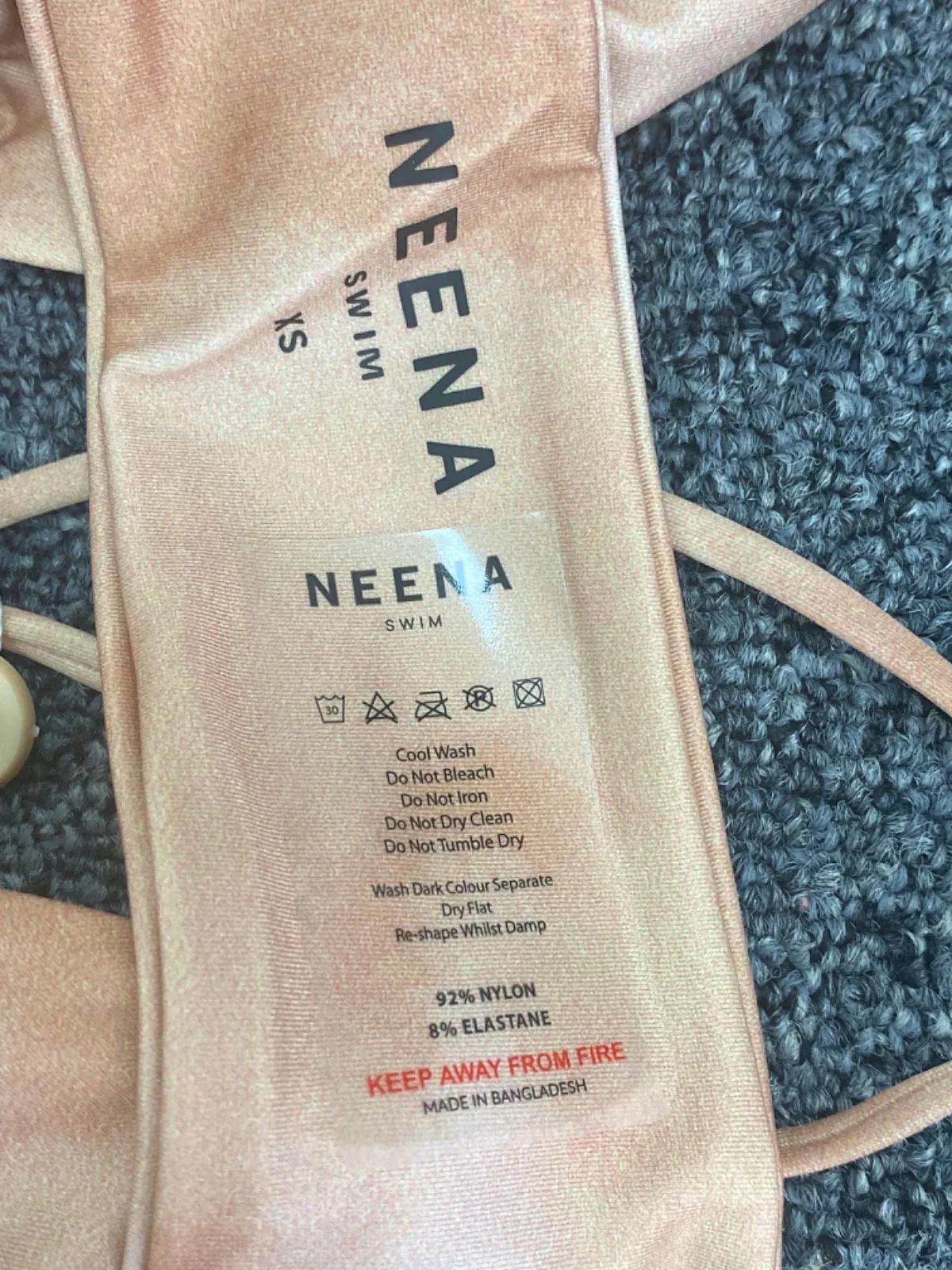 Neena Beige Swim Top XS