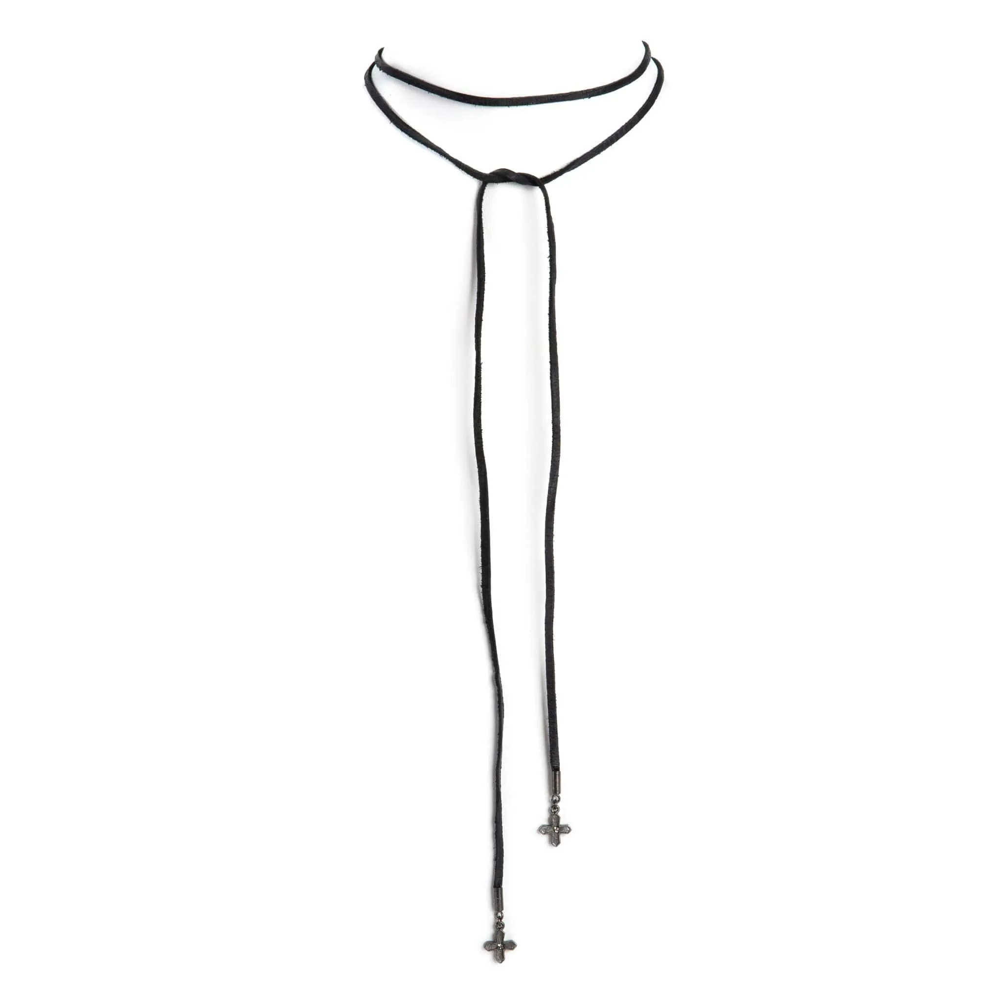 Peace Cross Leather Lariat