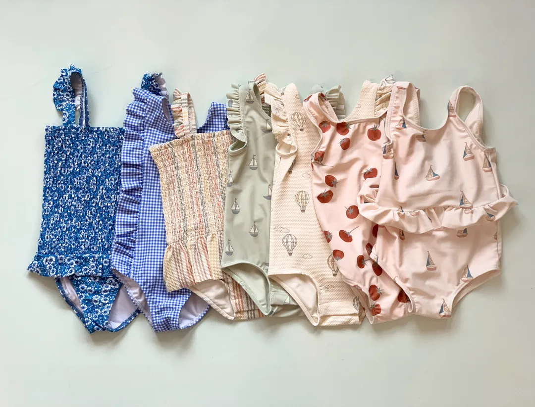 Scoop Back One-Piece, Sailboats