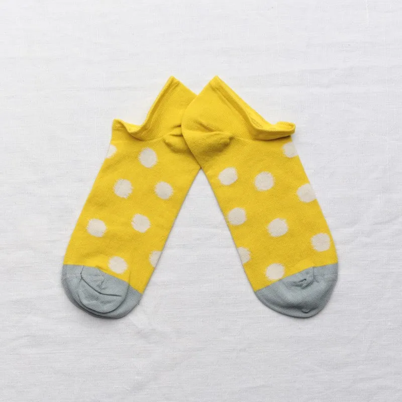 Socks - Ankle Polka dot Sulfur