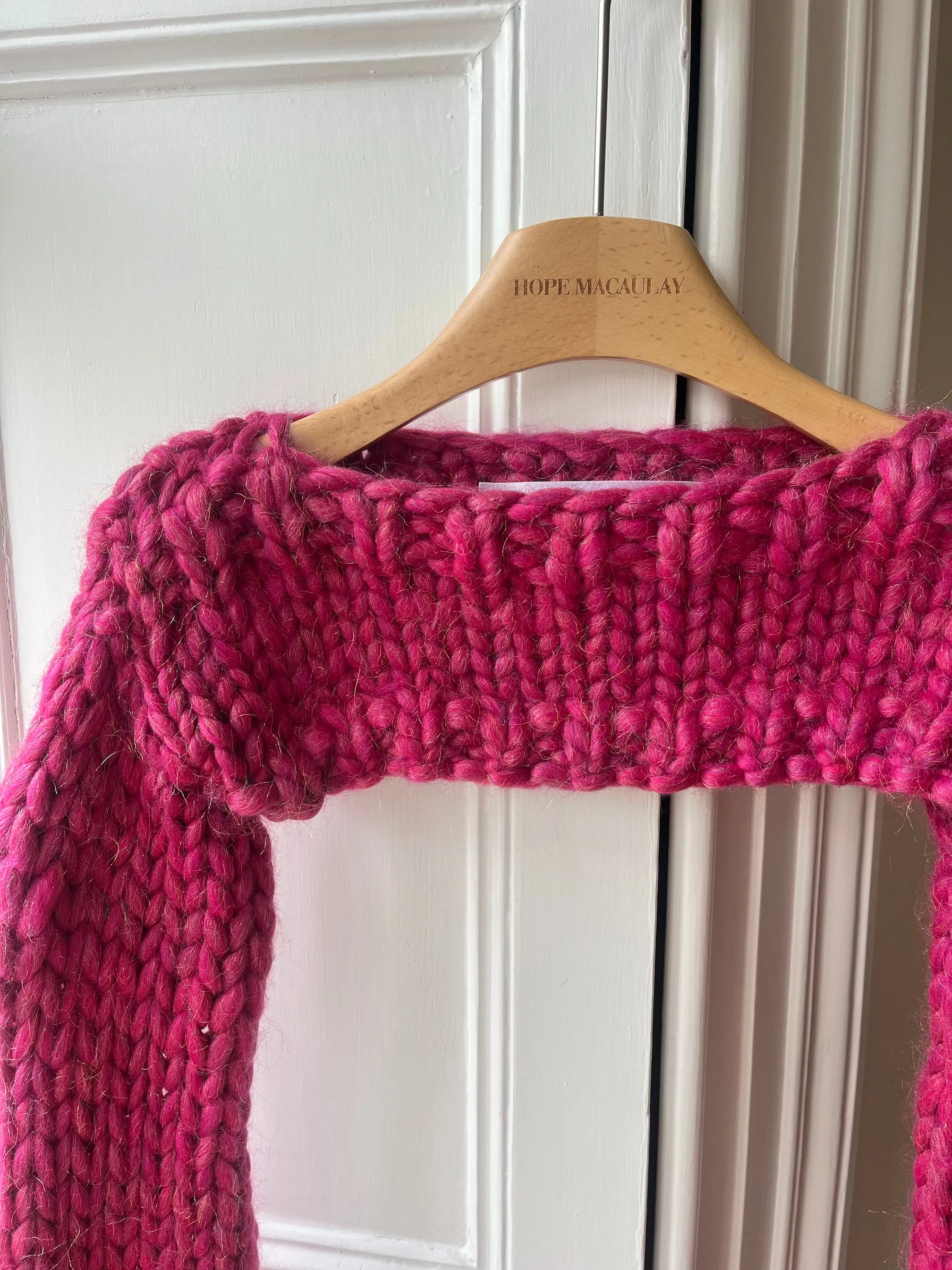 Sparkle Pink Knit Shrug S/M (Sample)