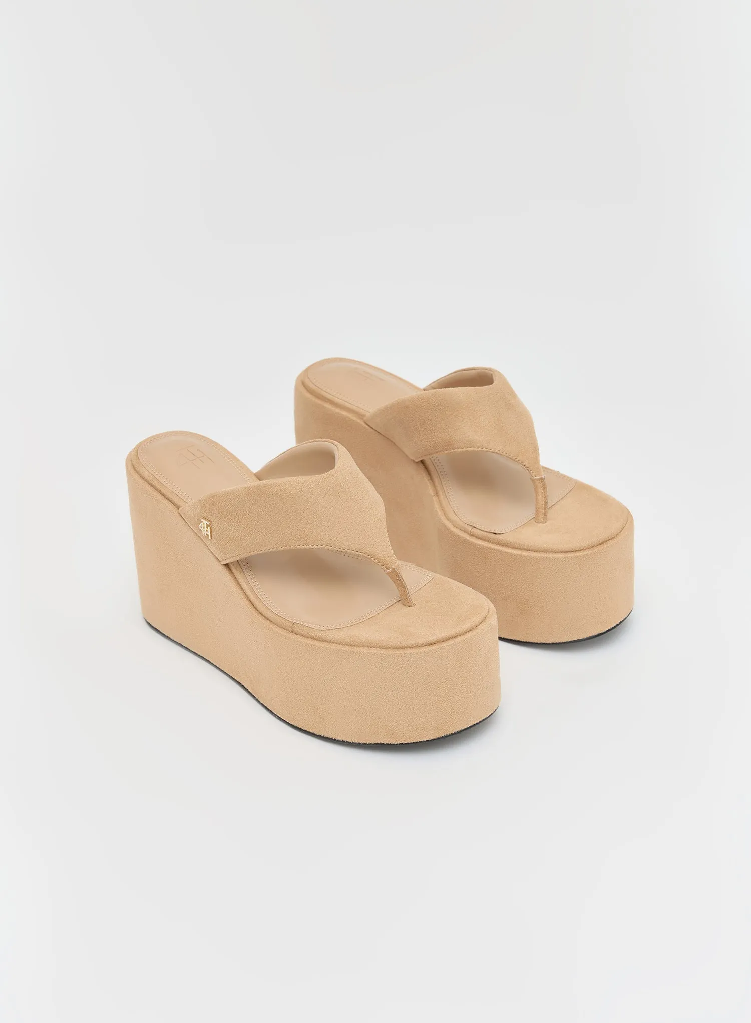 Tan Suede Chunky Platform Sandal- Melissa