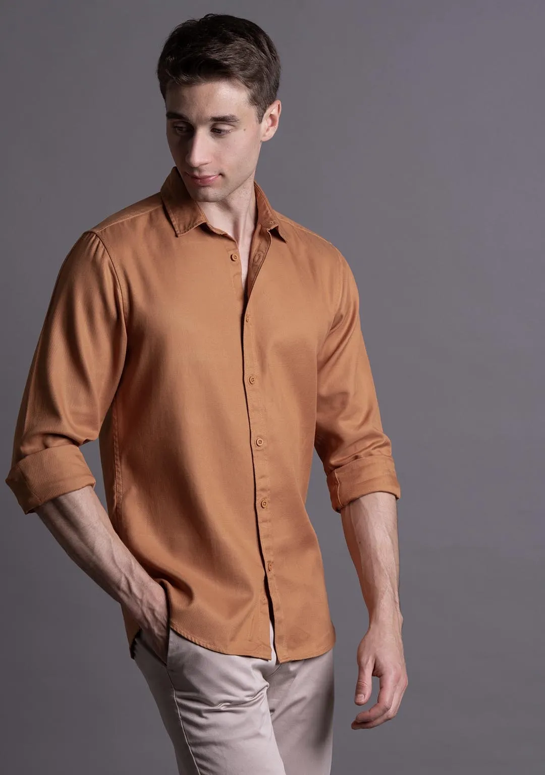 Tencel™ Shirt in Bran