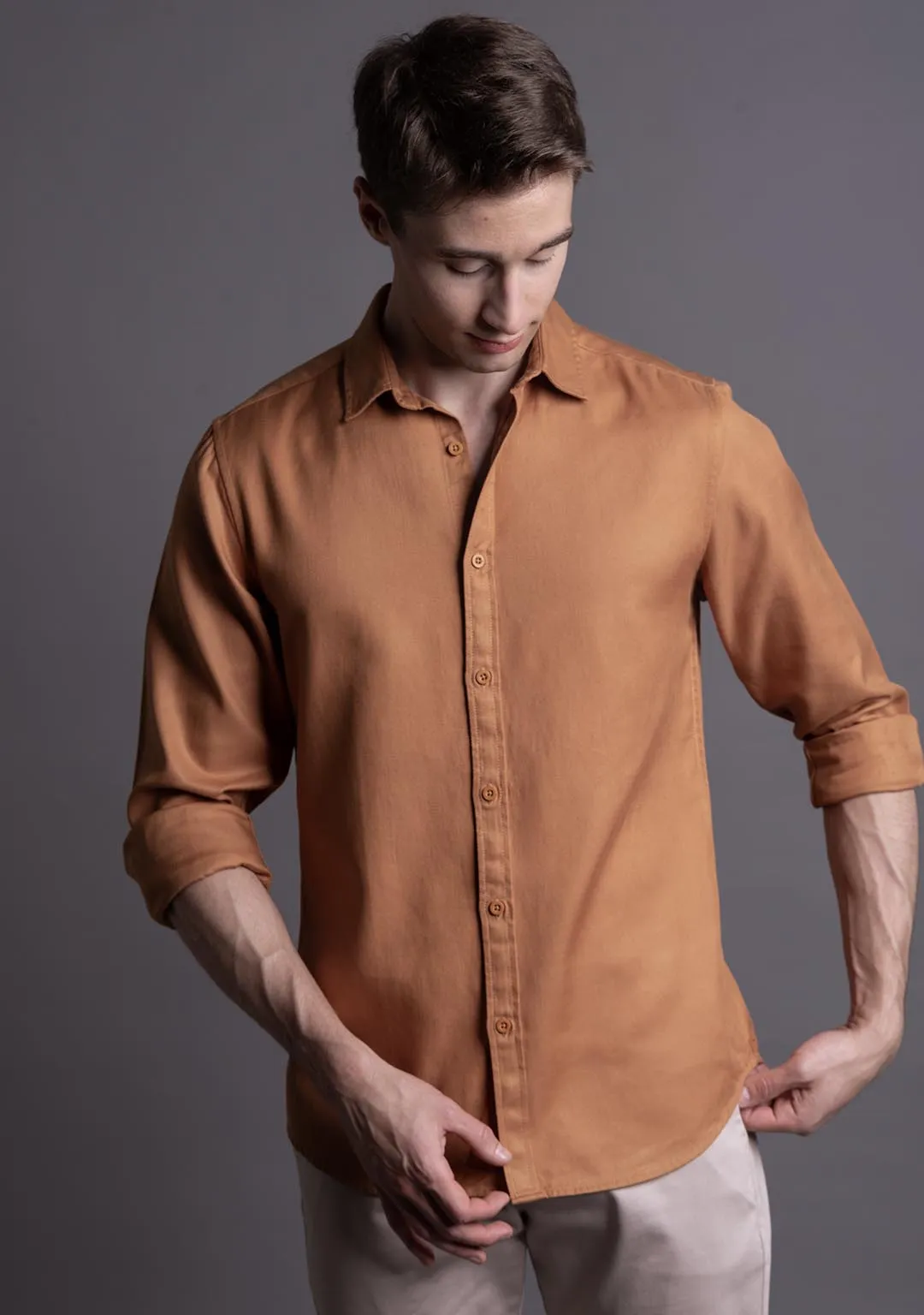 Tencel™ Shirt in Bran