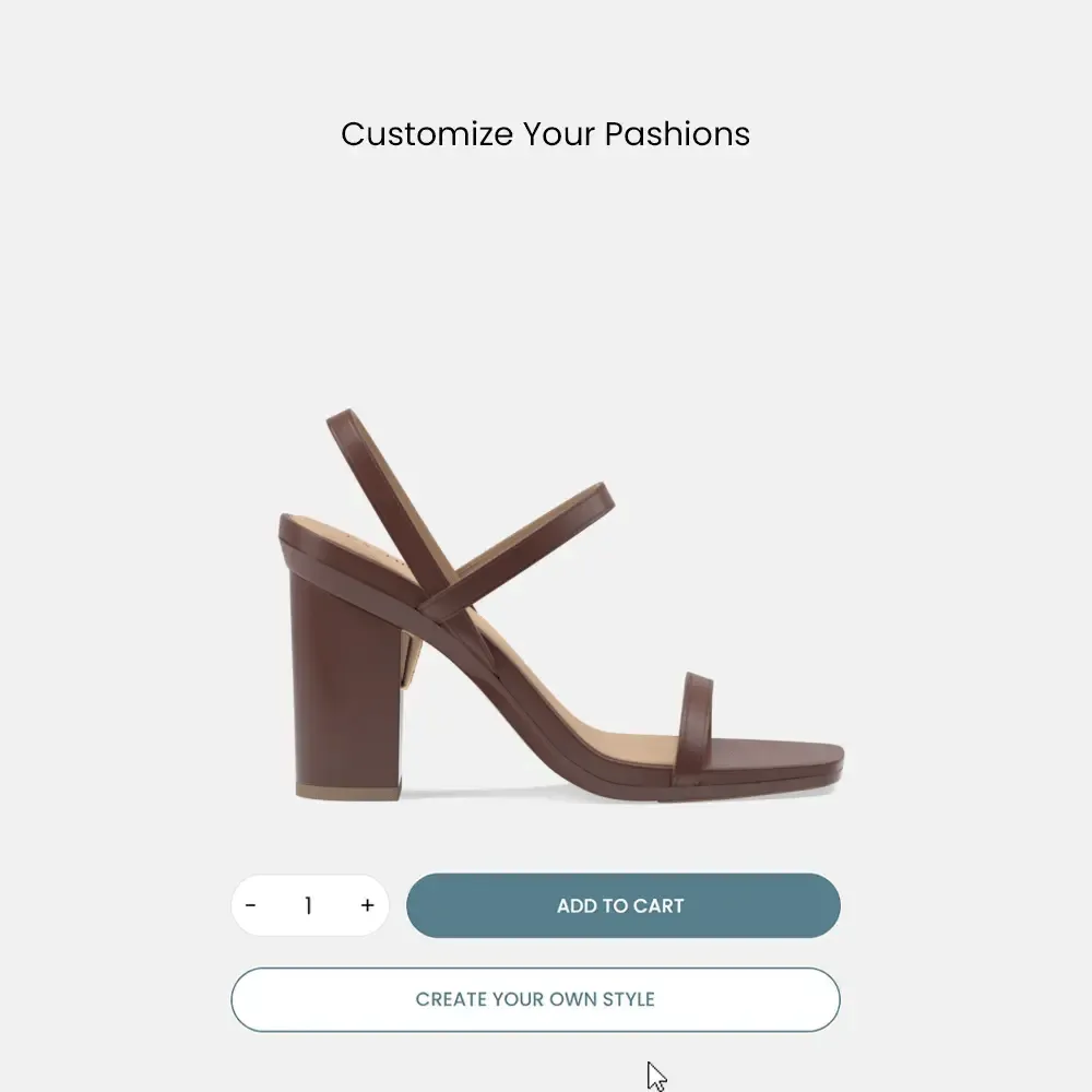 The Miranda - Walnut   Block Heel Kit 4 Walnut-FINAL SALE