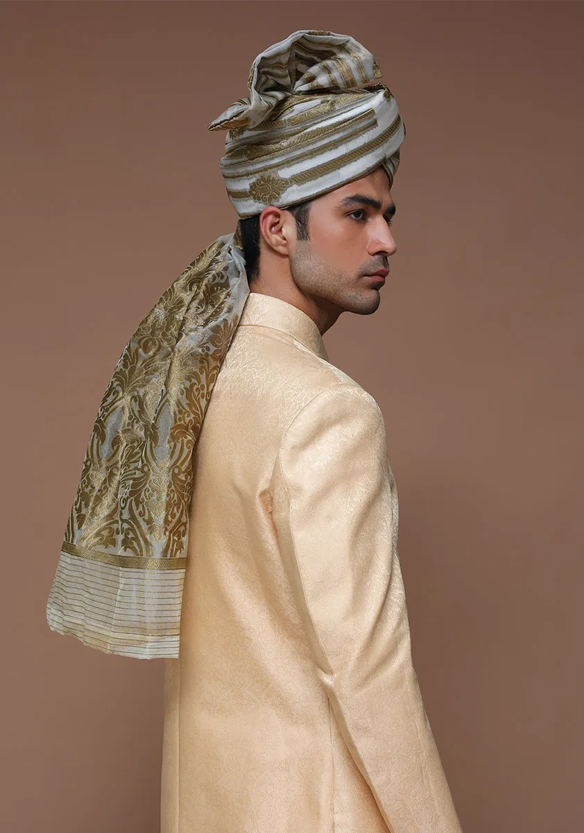 Traditional Organza Light Gold Turban