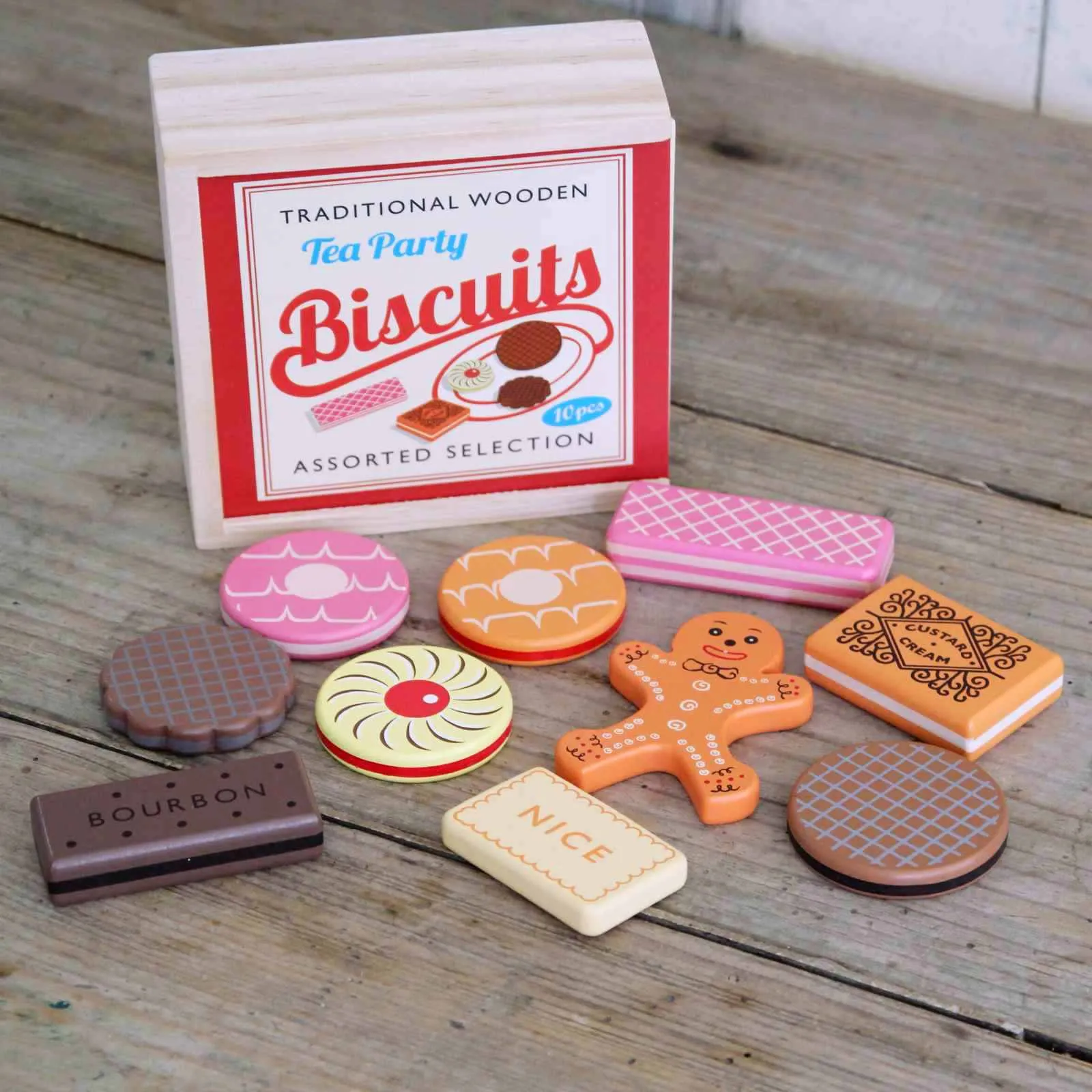 Traditional Wooden Tea Party Biscuits