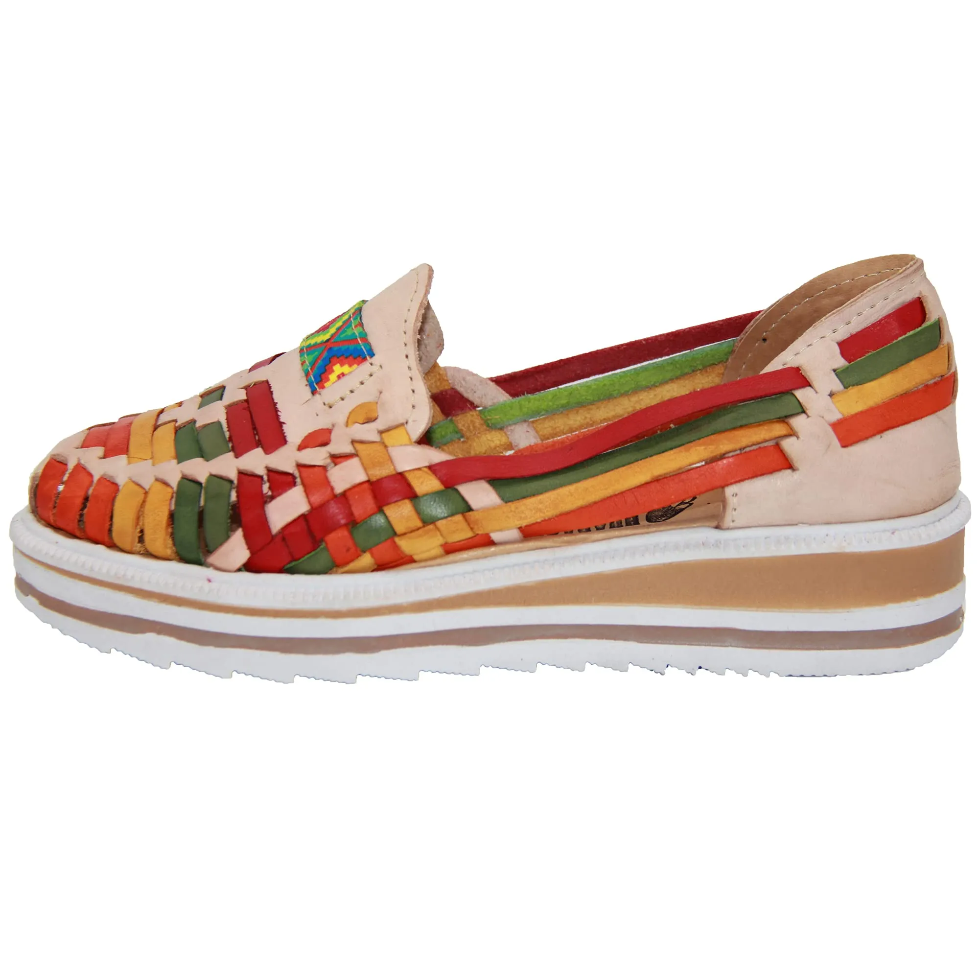 Women’s Leather Platform Huarache Sandal