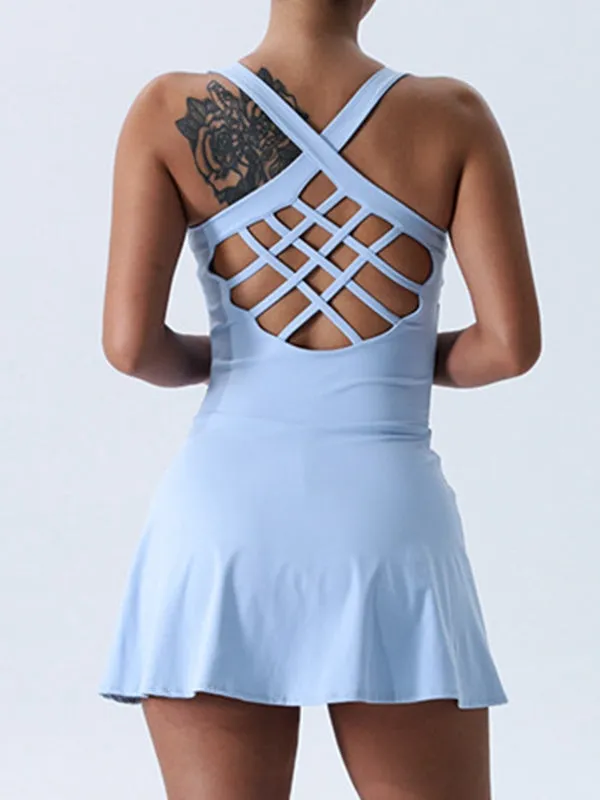 ZASUWA Female Cross Back Tennis Dress